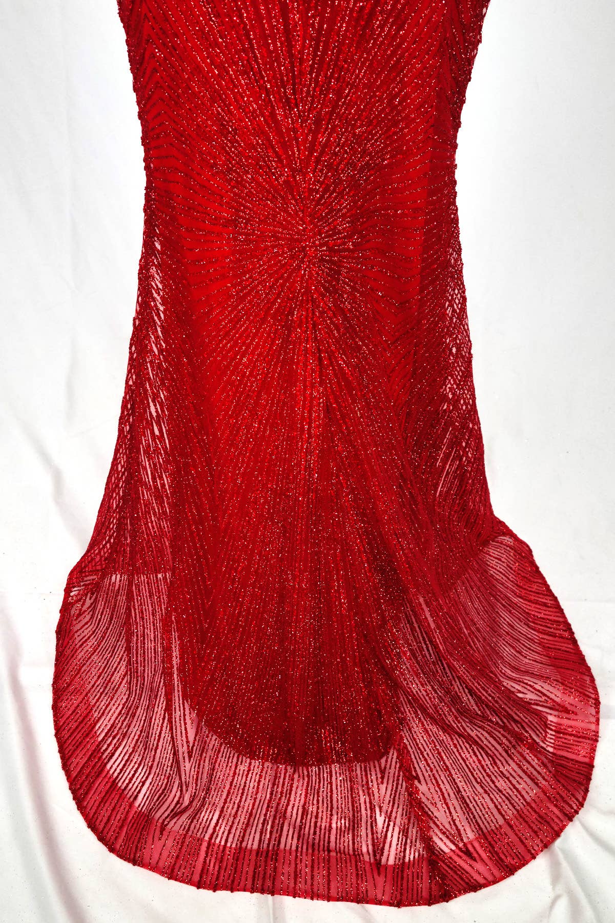 Chicas - Wholesale Gown - Women's - Long sparkling mermaid dress with hanging jewels CF00114