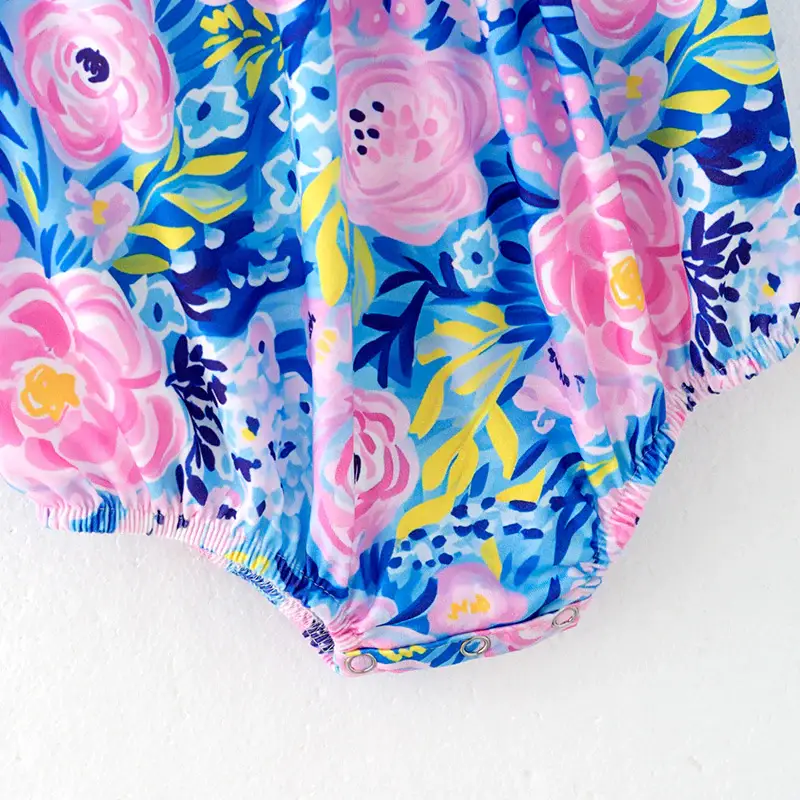 Auraquise - Wholesale Bodysuit (Non-Footed) - Baby - Baby Toddler Summer "I LOVE MAMA" Smocking Bubble Romper2