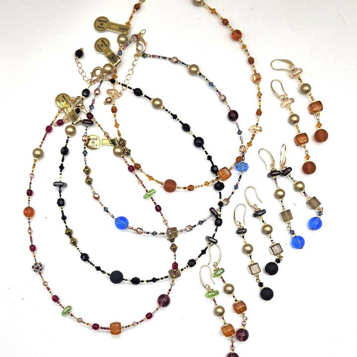 Cascade Murano Glazen Sieradencollectie - Diverse Kleuren voor wholesale door Alice Sturzinger LLC