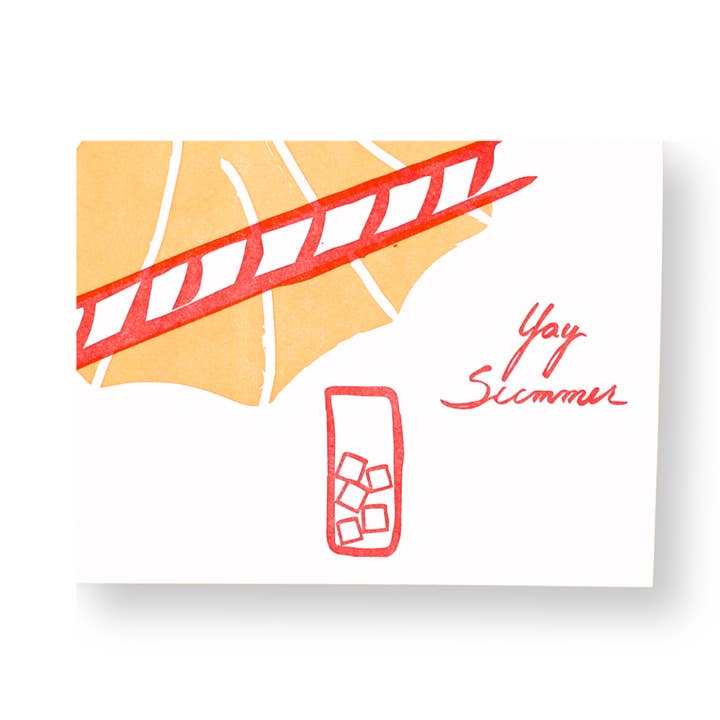 Sommergetränk Thaumacard für den Großhandel von Letterpress PLAY