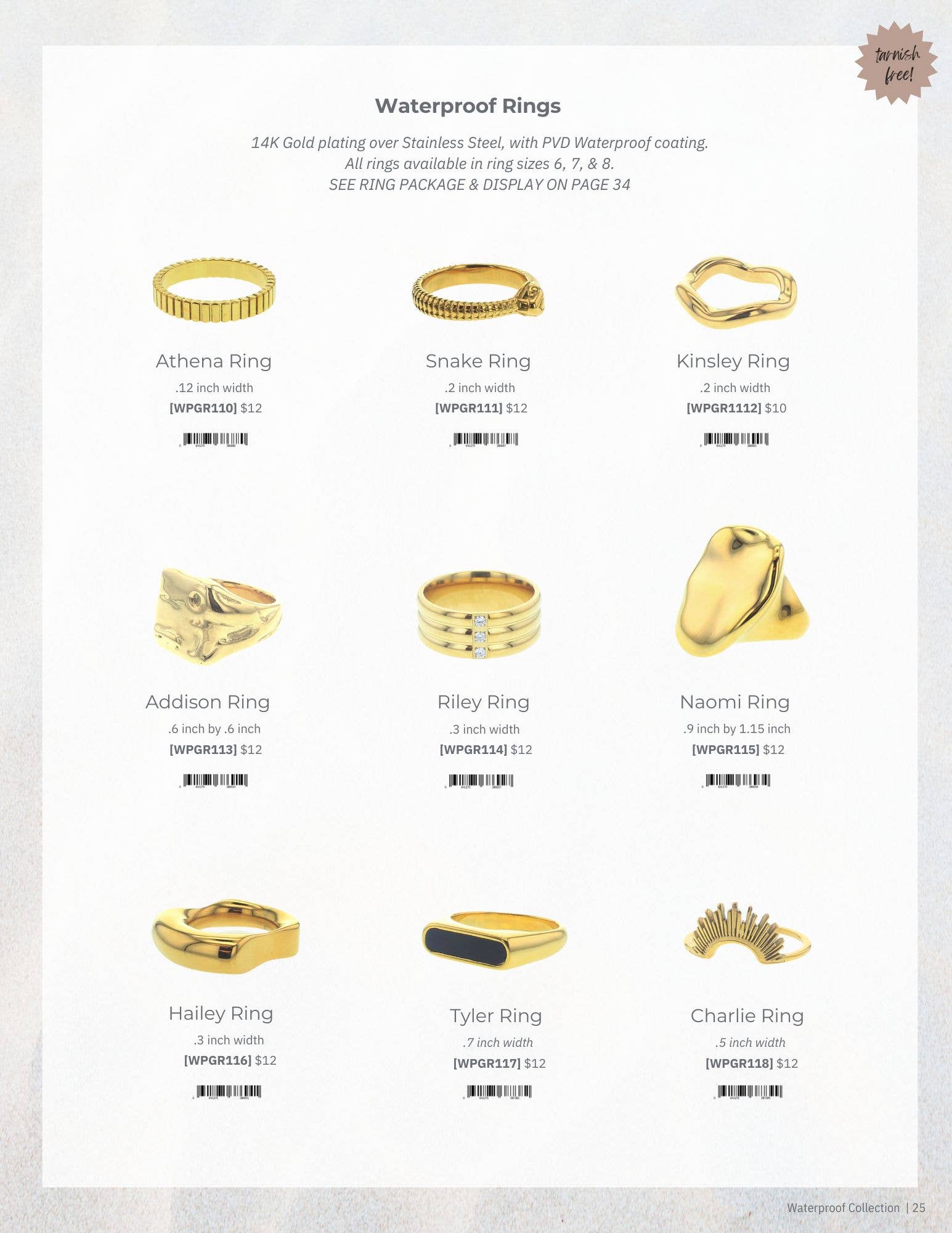 Lotus Jewelry Studio - Wholesale Jewelry - Men's - Waterproof Ring Package 2