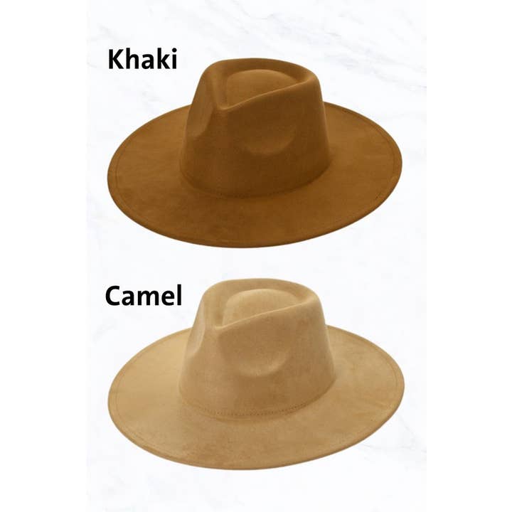 Suzie Q USA - Wholesale Fedora - Women's - Suede Large Eaves Teardrop Top Fedora Hat8