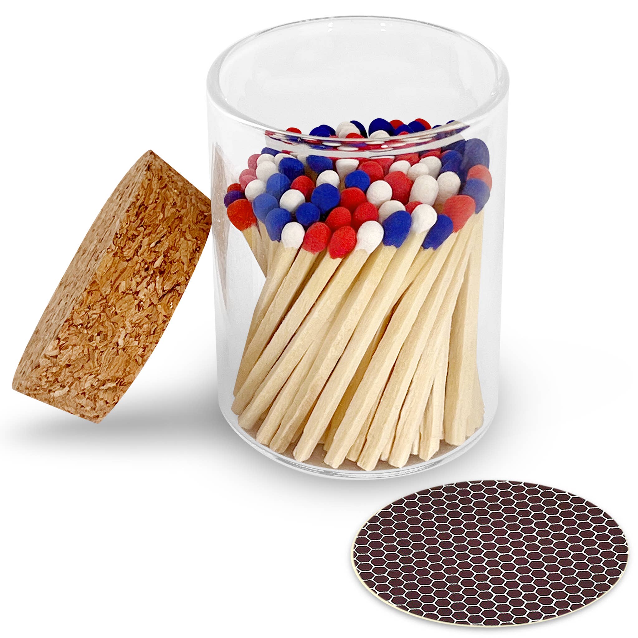 Patriotic Red, White & Blue Matches, Size & Holder of Choice for wholesale on Faire5