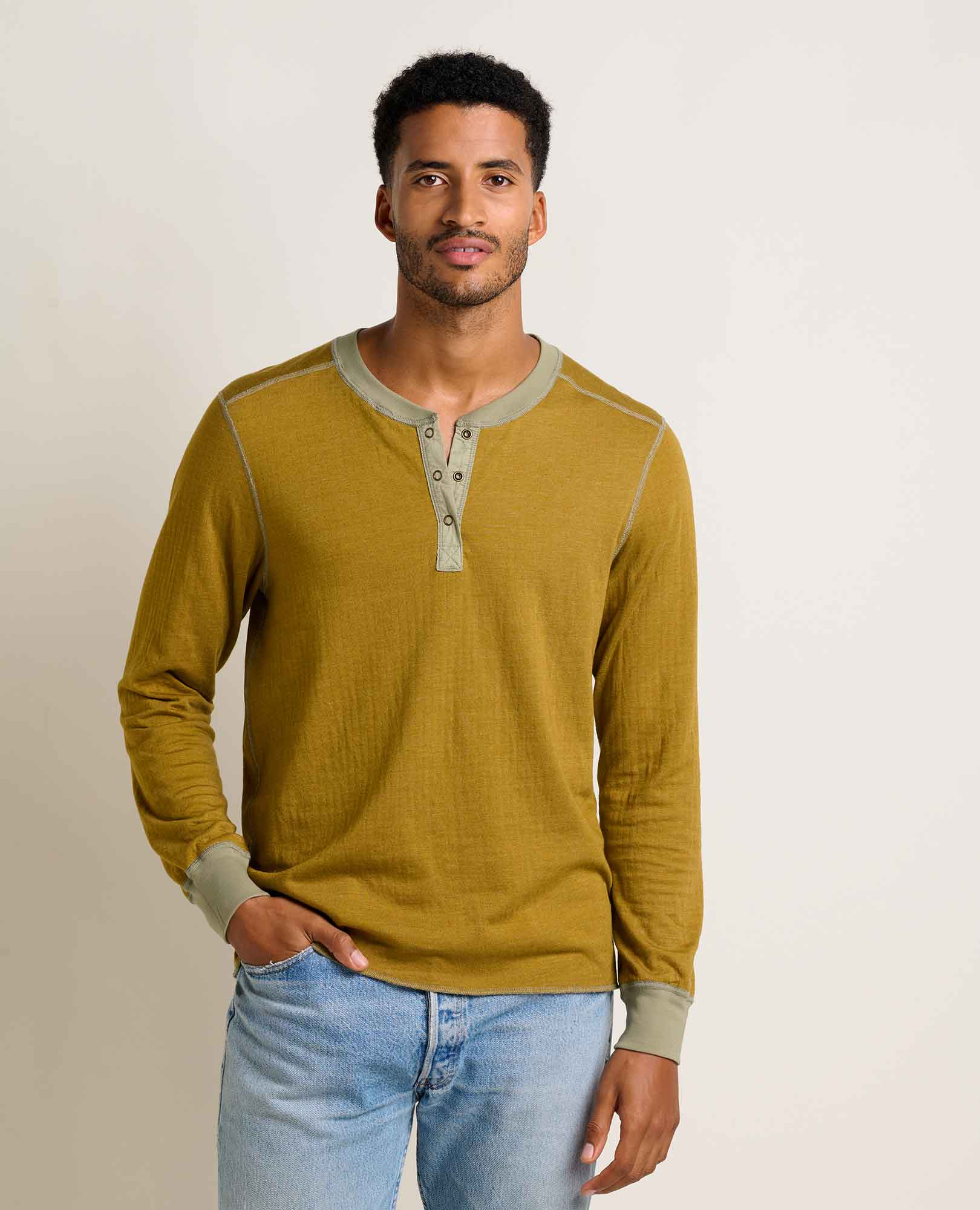 Toad&Co - Wholesale Knit Top - Men's - Men's Nord Reversible Long Sleeve Henley F251