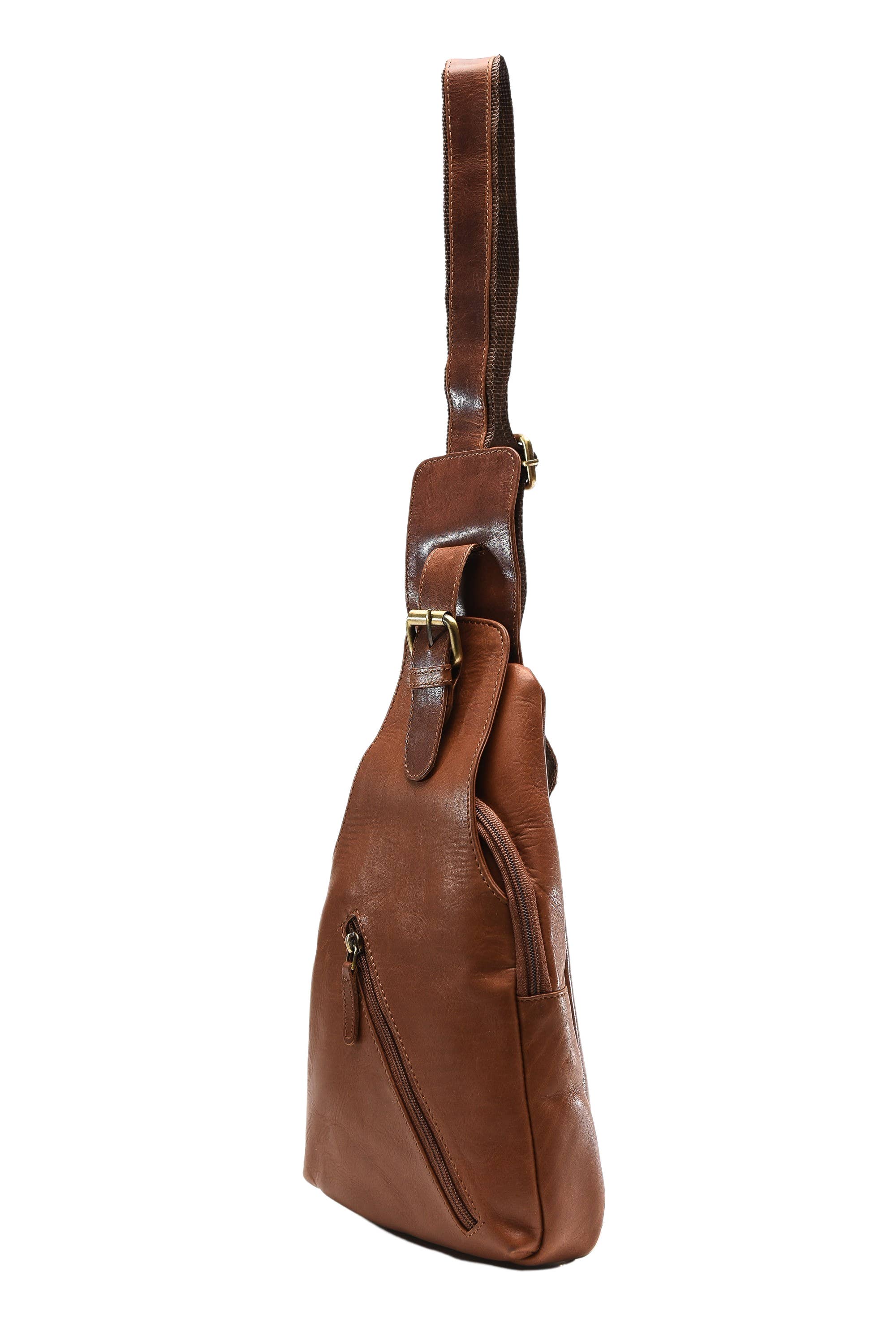 Leather Impressions Inc - Wholesale Crossbody Bag - Unisex - Leather sling bag, Minimalist crossbody chest bag AB17676