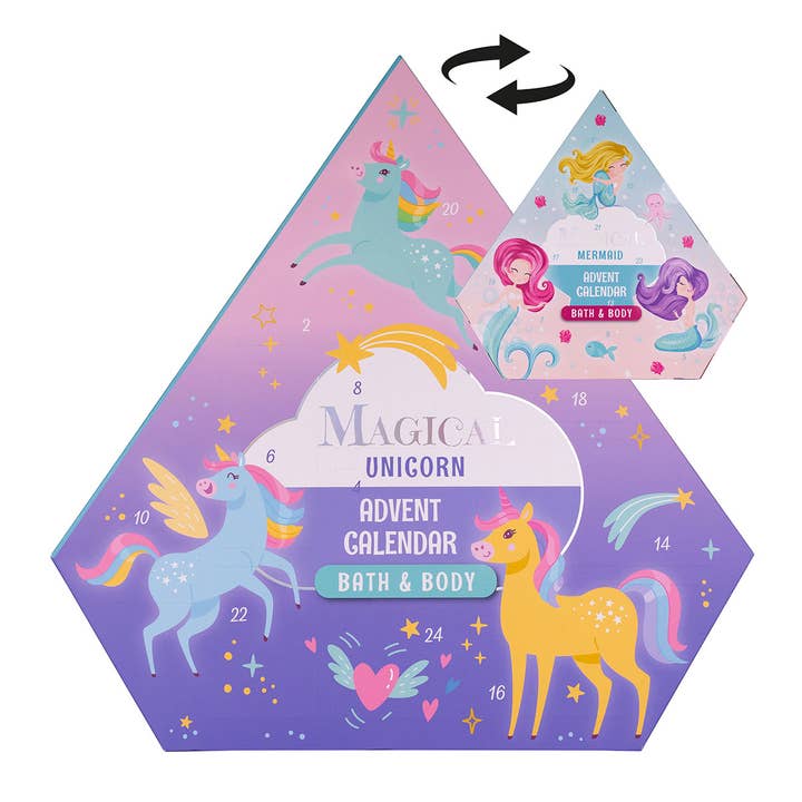 Magical Unicorn & Mermaid beauty advent calendar for wholesale by Accentra