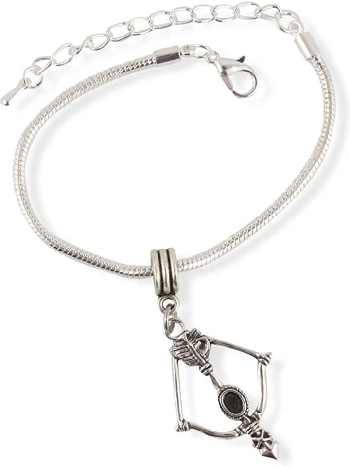 Bow and Arrow Bracelet | Arrow Jewelry Hypoallergenic Stainless Steel Snake Chain Charm Bracelet Arrow Jewelry for Women Arrow Bracelets or Bow and Arrow Jewelry for Women and Men for wholesale by Dave The Bunny