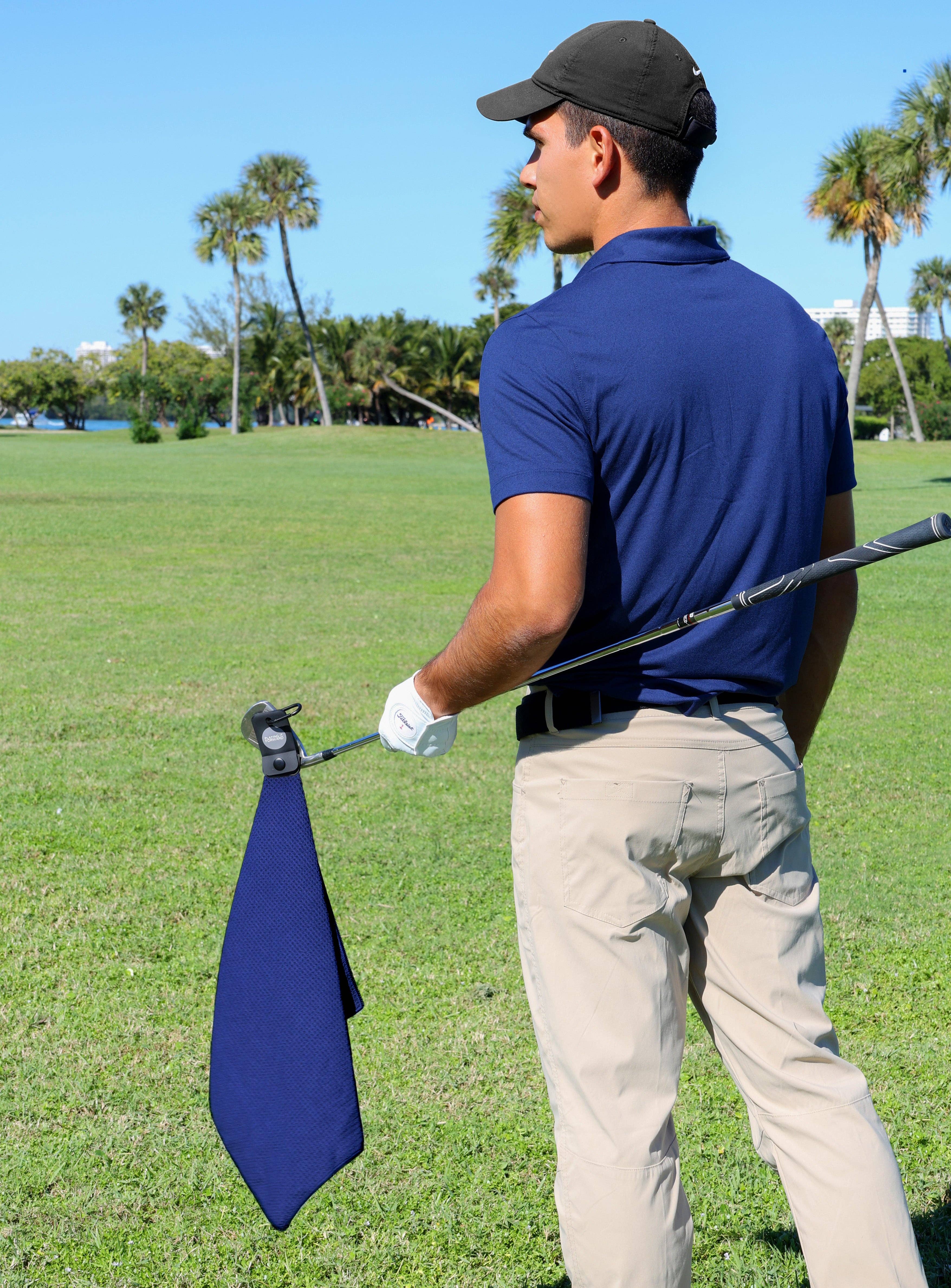 Playing It Forward - Wholesale Sports Towel - Magnetic Microfiber Golf Towel with Clip  - Navy6