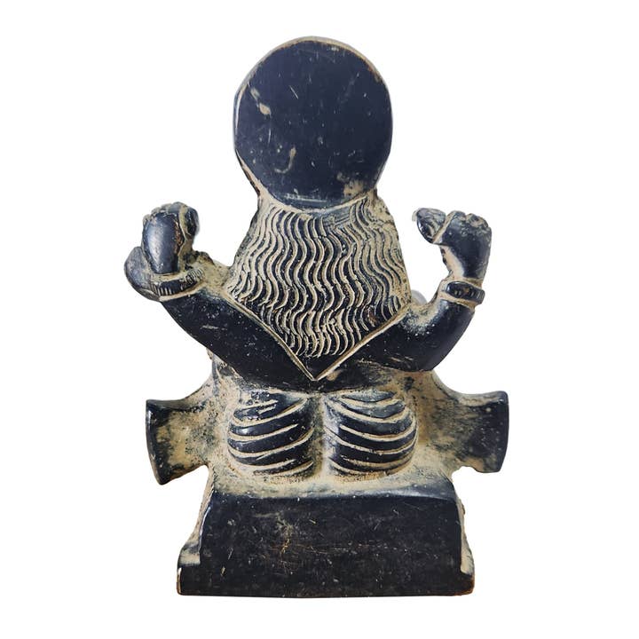 Yak & Yeti - Wholesale Sculpture - Brass Saraswati Statue Black Sand Finish2