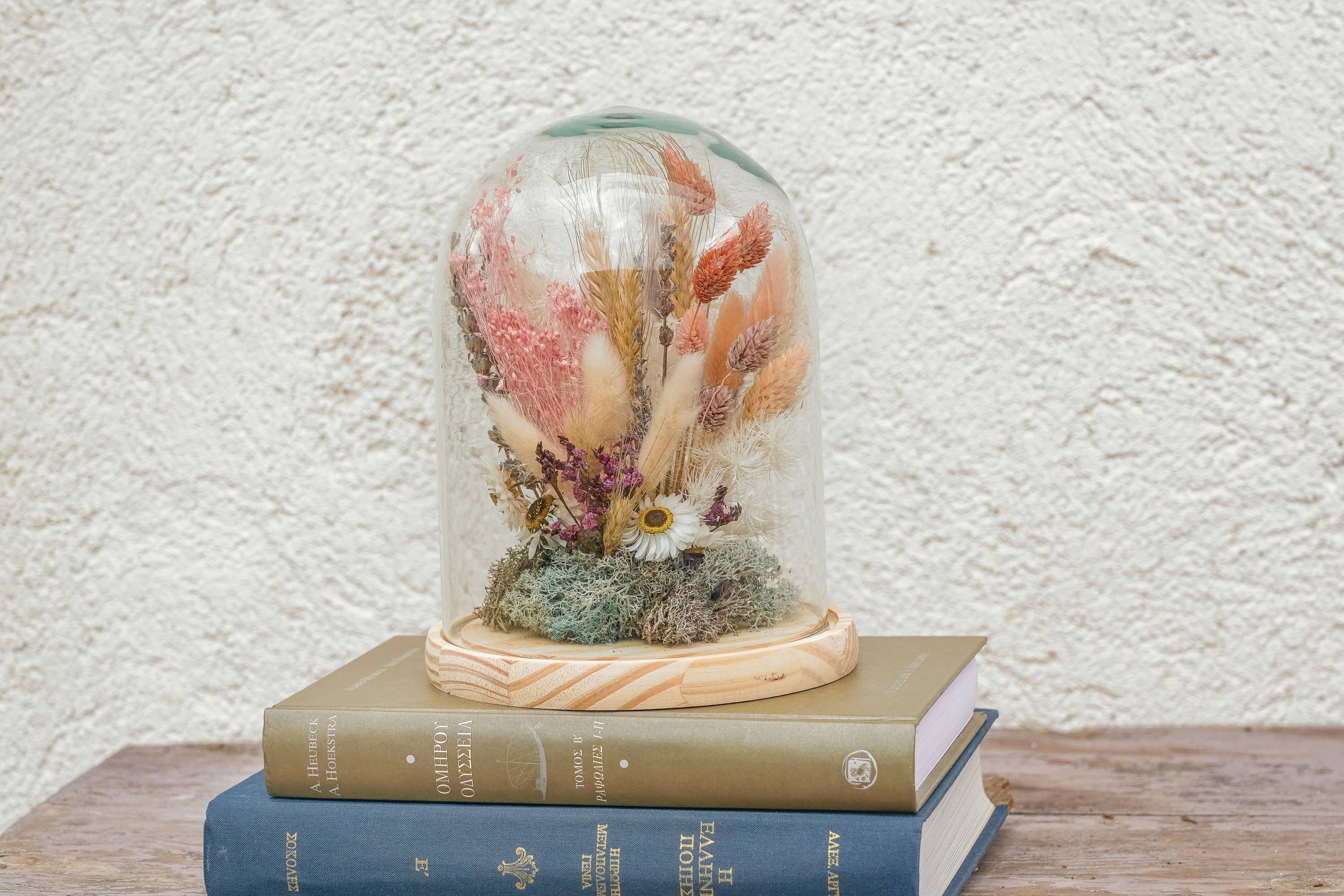 Nema Concept – wholesale Dried/pressed flowers – Dried Flowers Glass Dome | Glass Bell | Dried Flowers | Home Decor | Gift Ideas | Dried Flower Arrangements|Cloche| Rustic | Boho Decor..5