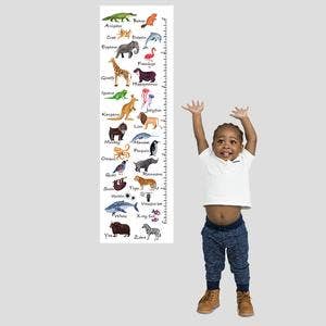 Dera Design – wholesale Tillväxtdiagram - Barn och baby – Djur alfabetet tillväxt diagram på Fine Art Canvas1