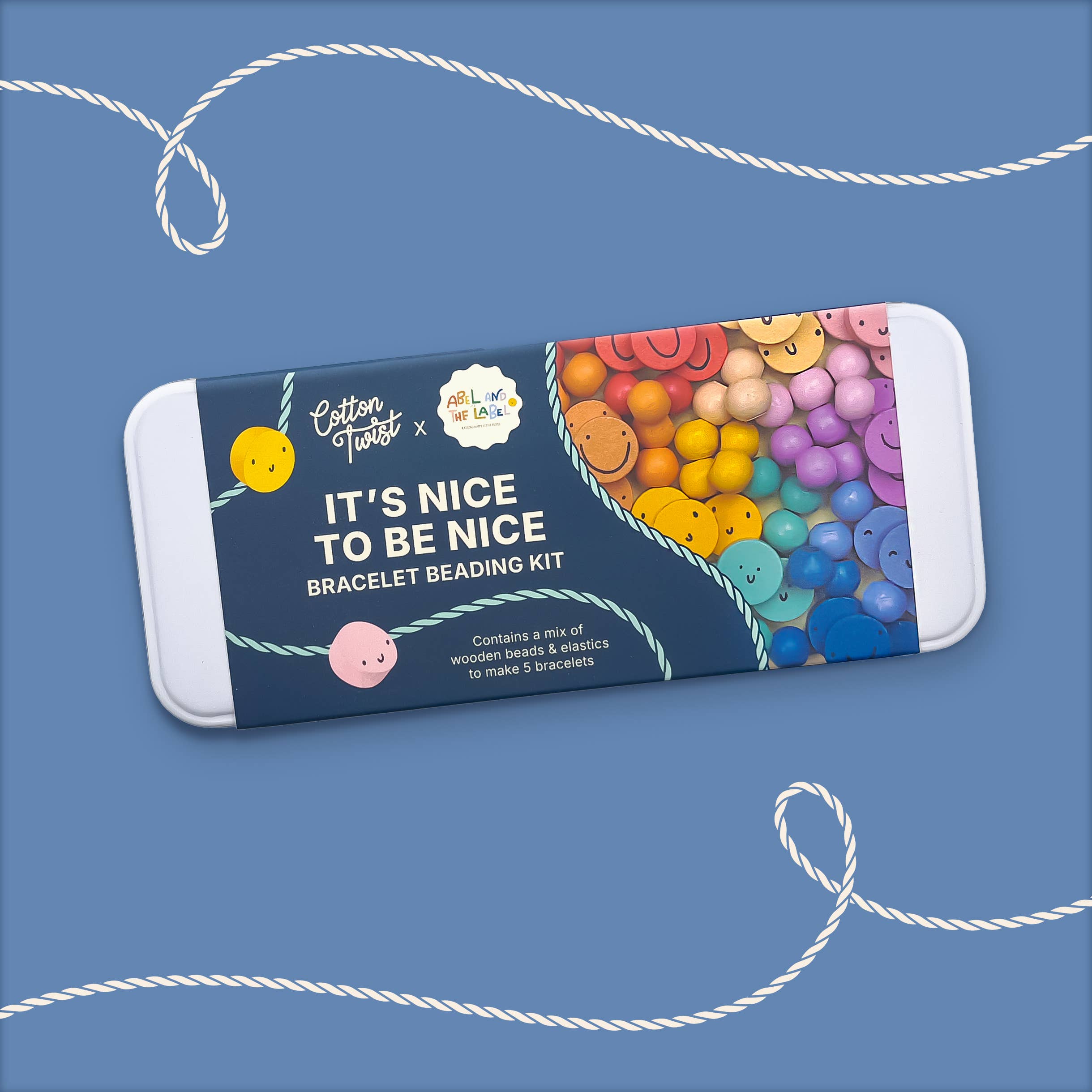 Cotton Twist (USA DUTIES PAID) - Wholesale DIY Jewelry - Kids - It's Nice To Be Nice Bracelet Beading Kit for Children7