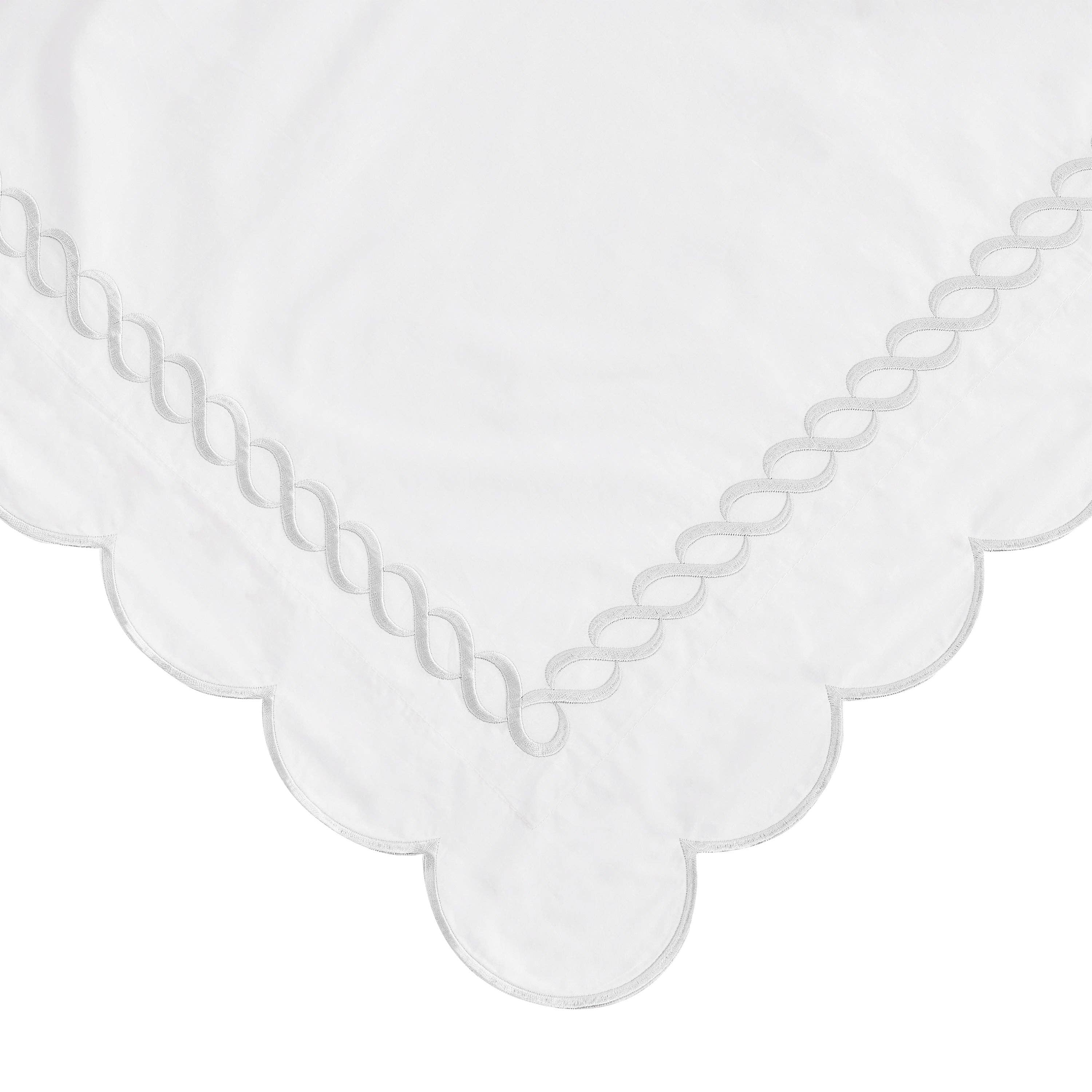 Mélange Home - Wholesale Duvet Cover - 600 Thread Count Scallop Rope Embroidered Cotton Duvet Set6