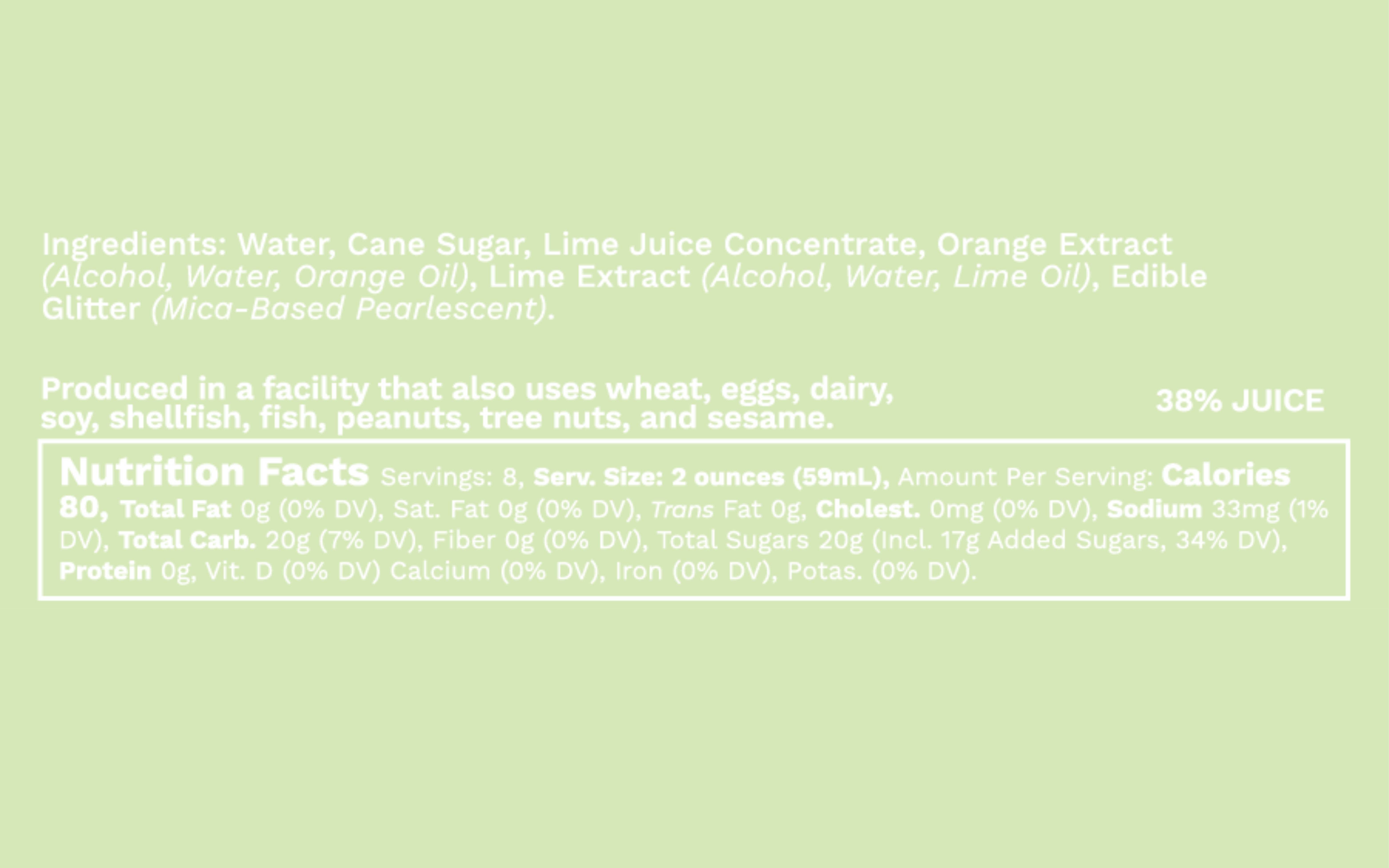 Wood Stove Kitchen - Wholesale Cocktail Mix/Syrup - Glitter Margarita Mixer, 16 fl oz1