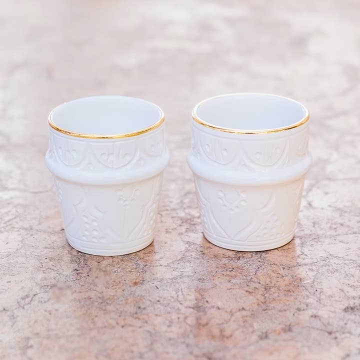 High crafty - Wholesale Coffee/Tea Cup - Hand-Decorated Moroccan Ceramic Espresso Cups with Pure Gold10