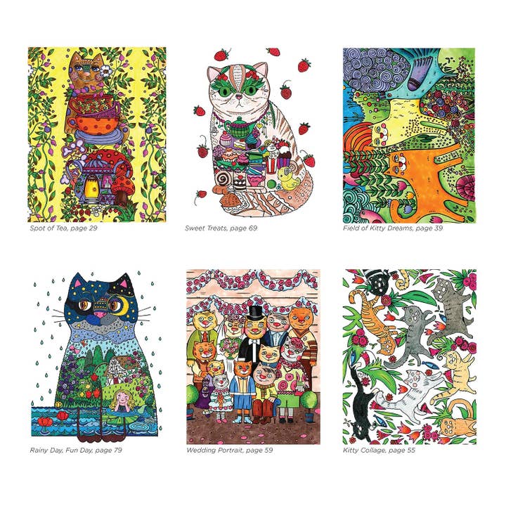 Fox Chapel Publishing - Wholesale Coloring & Activity Book - Adult - Keepsake Kitties Coloring Book3