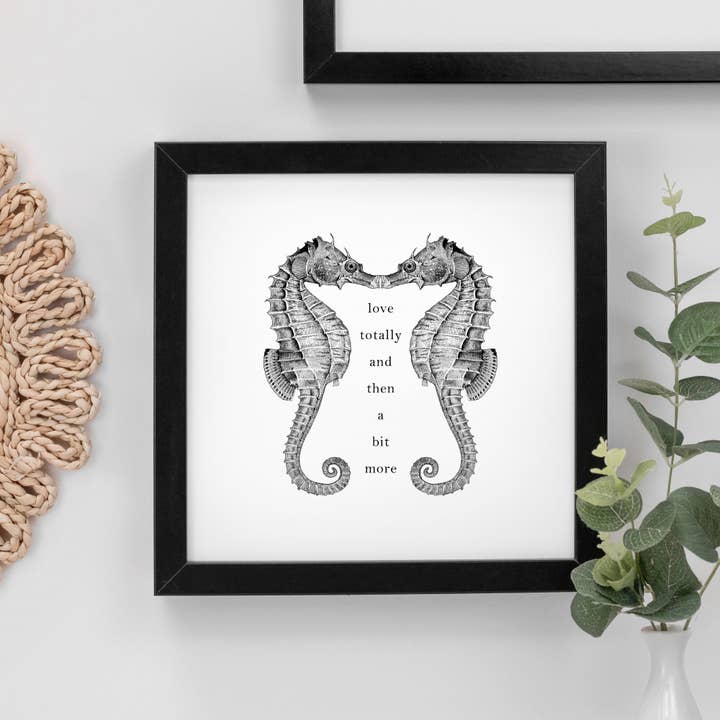 Wedding Gift; Kissing Seahorses Unframed Love Gift Print for wholesale by Coulson Macleod (U.S. Duties Paid)