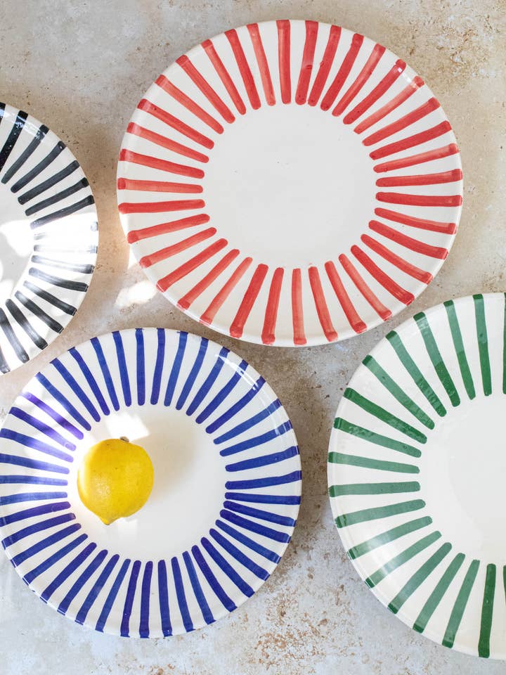 Handmade Moroccan Ceramic Plate – Ourika Collection for wholesale by Maison Berber