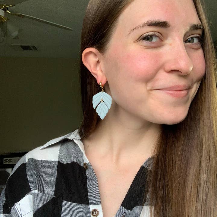 Clay By Denae - Wholesale Dangle Earrings - Rory Earring in Hunter Green1