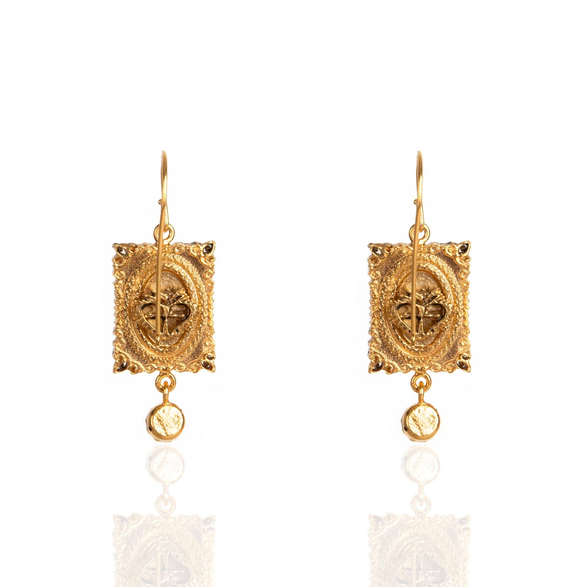 VSA Designs Inc. - Wholesale Dangle Earrings - Retablo Square Framed Guadalupe Earrings2