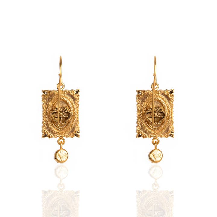 VSA Designs Inc. - Wholesale Dangle Earrings - Retablo Square Framed Guadalupe Earrings2
