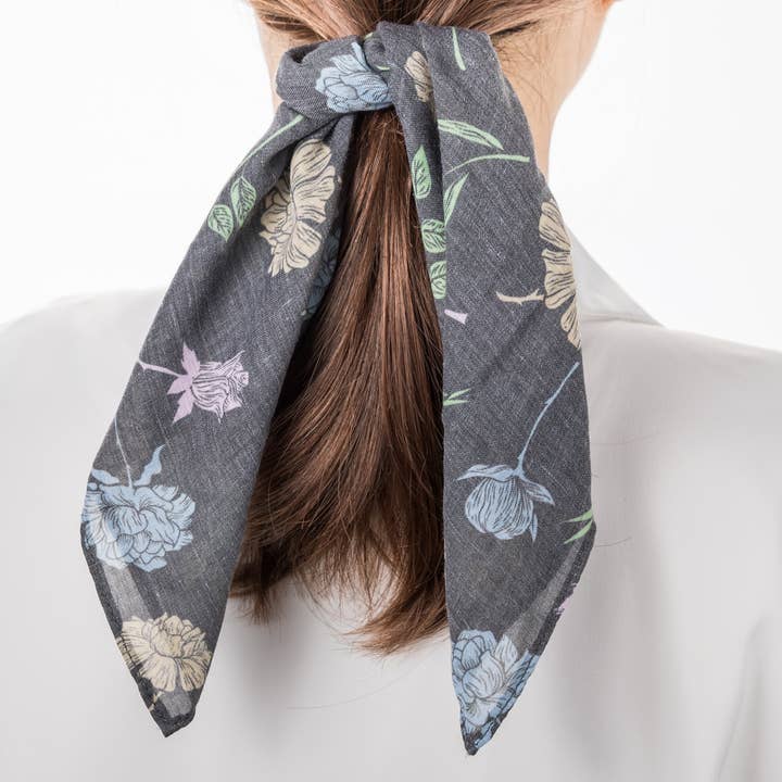 Southern Cotton Hair Scarf by White Raspberry Cottage for wholesale by Salt and Palms