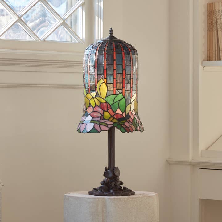 River of Goods - Wholesale Accent/Desk Lamp - 26" Tiffany Stained Glass Table Lamp - Pond Lily Bell Shade5