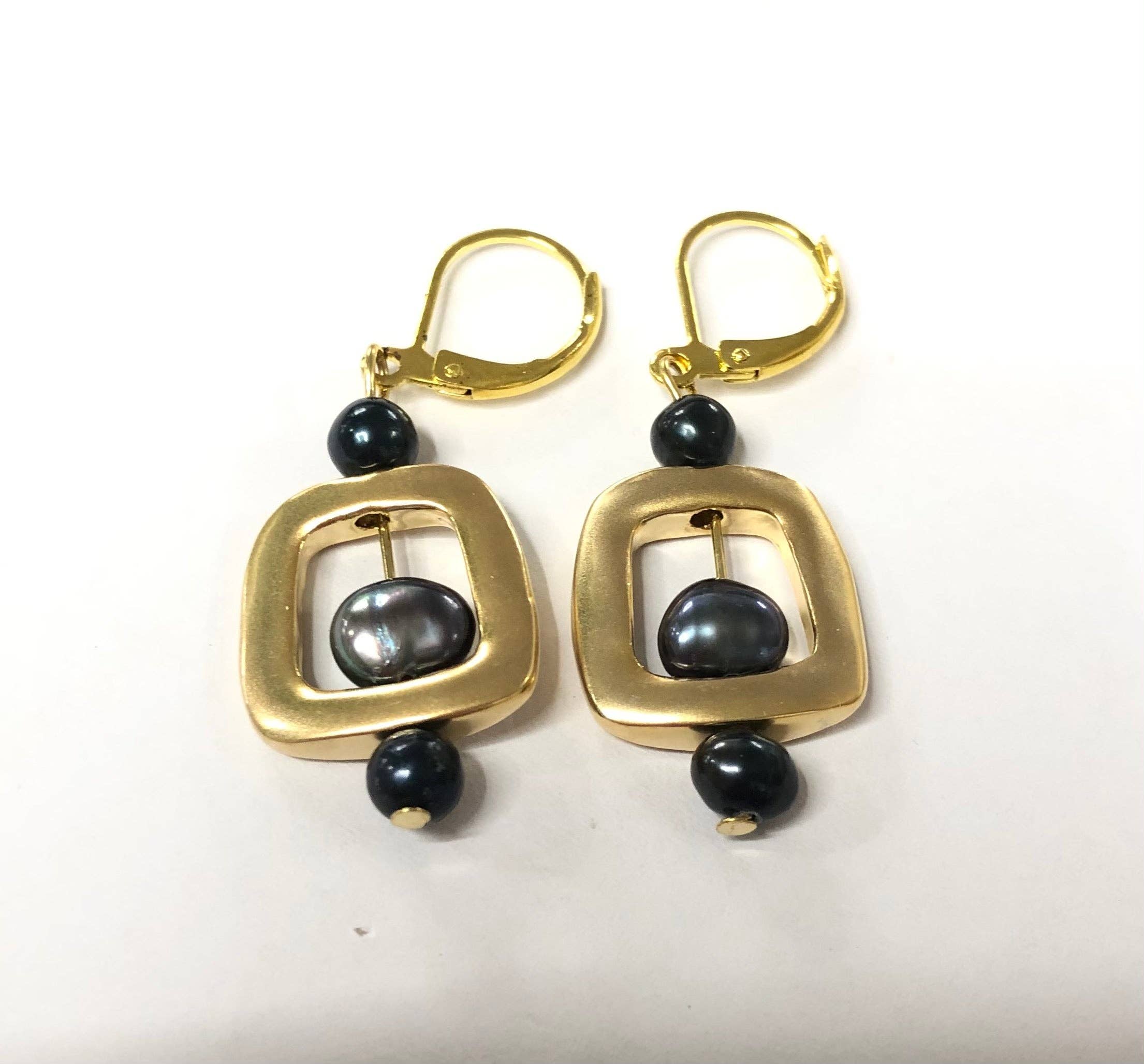 Studio G - Wholesale Dangle Earrings - #57E Brushed Bead Earring1