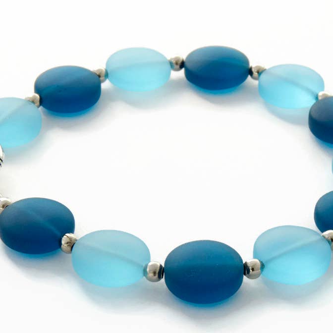 Münzarmband aus Seeglas - Aquas für den Großhandel von Snazzy and Co