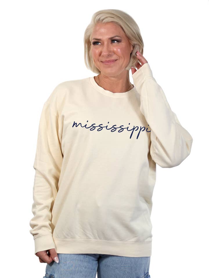Mississippi Script Sweatshirt for wholesale by Stated Brands