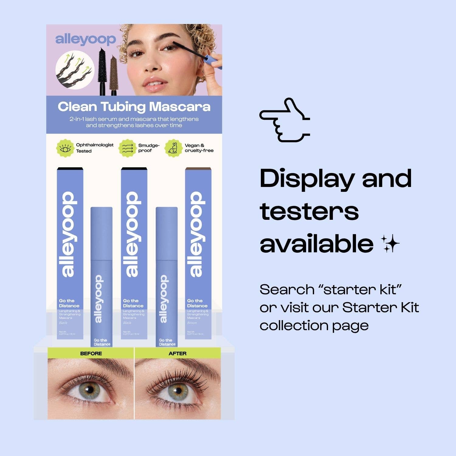 Alleyoop Makeup | Clean Beauty & Wellness - Wholesale Mascara - Black Go the Distance Mascara - Clean Tubing Mascara (8 ml)2