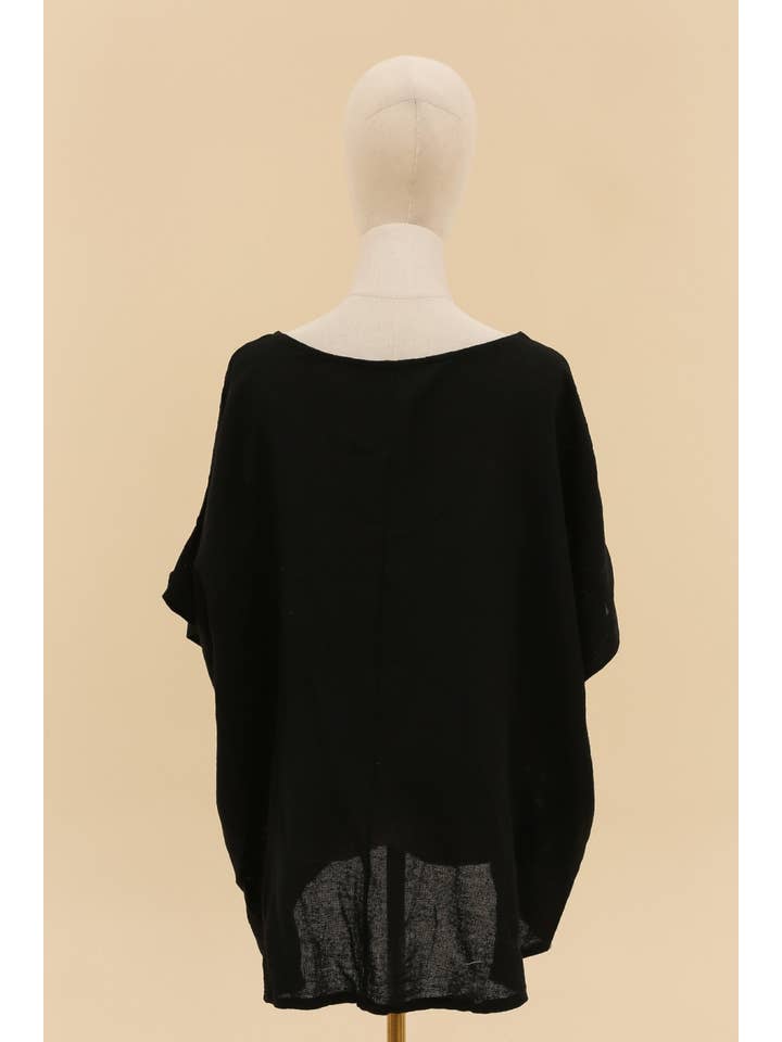 LÉA & LUC - Wholesale Tunic - Women's - Blouse in 50% linen and 50% cotton REF. 46491