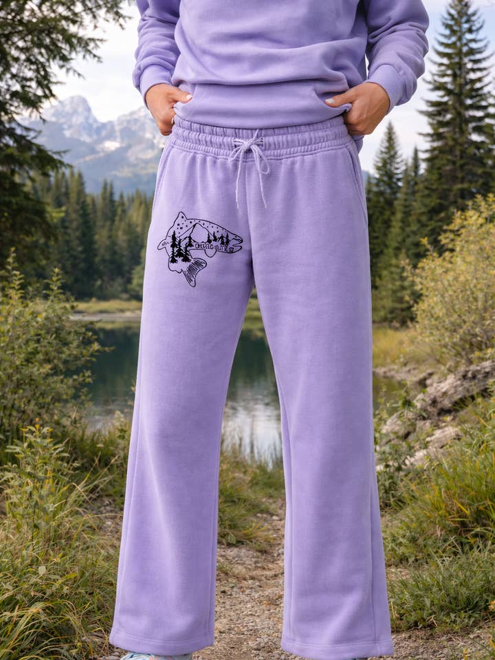 Fish Forest - CUSTOMIZABLE Ladies Fleece Wide Leg Pants for wholesale by MT Brand Apparel