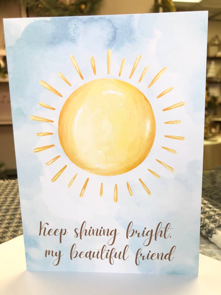 Keep Shining (Encouragement) - Card for wholesale by Old Soul Woodworking LLC