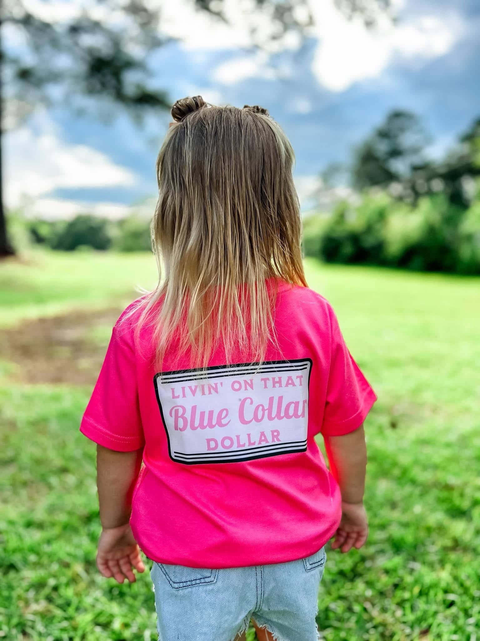 Southern Hyde Co. - Wholesale Screen Printed T-Shirt - Kids - Blue Collar Dollar- Hunnies