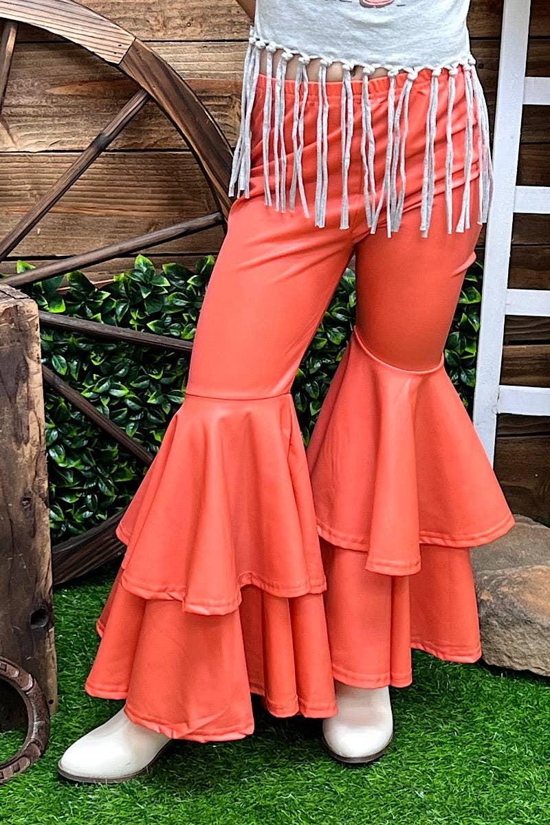 Kids Charm Online - Wholesale Pants - Kids - Orange double layer extra wide bell bottoms. PNG25153109-JEANN0