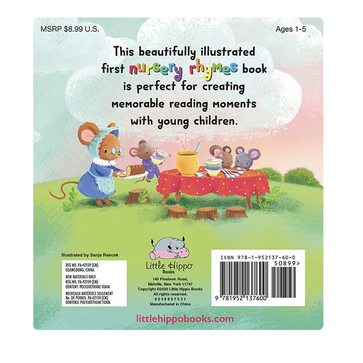 Little Hippo Books - Wholesale Baby & Toddler Book (0-2) - My First Book of Nursery Rhymes- Children's Padded Board Book4