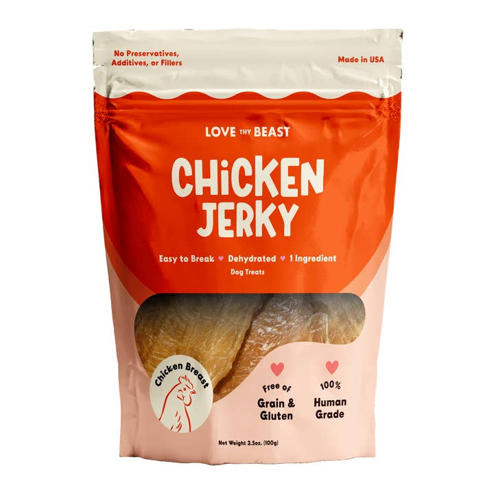 LoveThyBeast - Wholesale Pet treats – Dog - Chicken Jerky Dog Treats, 3.5-oz bag