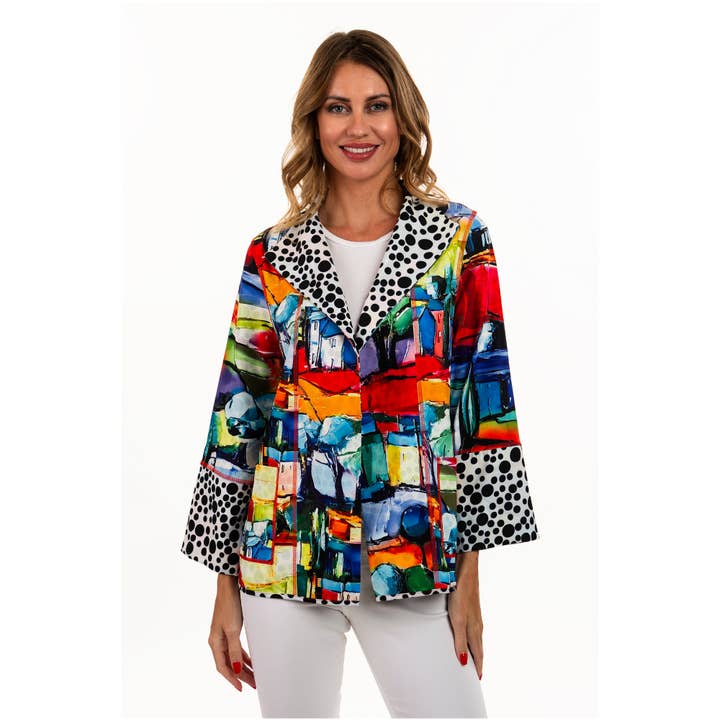 open front reversible jacket for wholesale by Lemon Grass