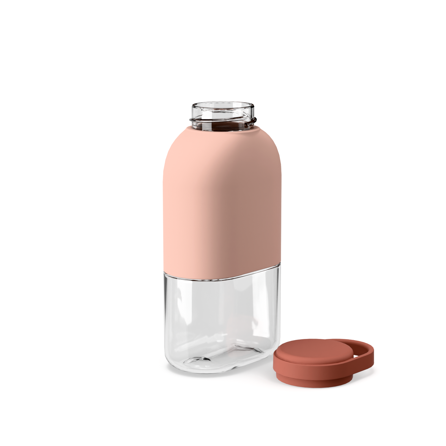 EKOBO - Wholesale Waterfles - Slanke Tritan drinkfles 350 ml - Blush & Terracotta1