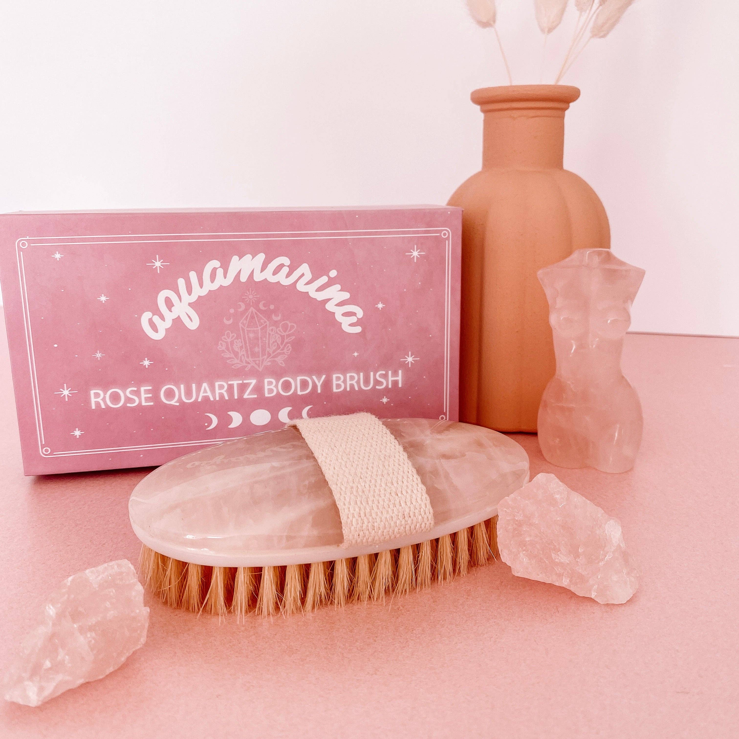 Aquamarina Beauty - Wholesale Bath & Body Set - Rose Quartz Body Brush3