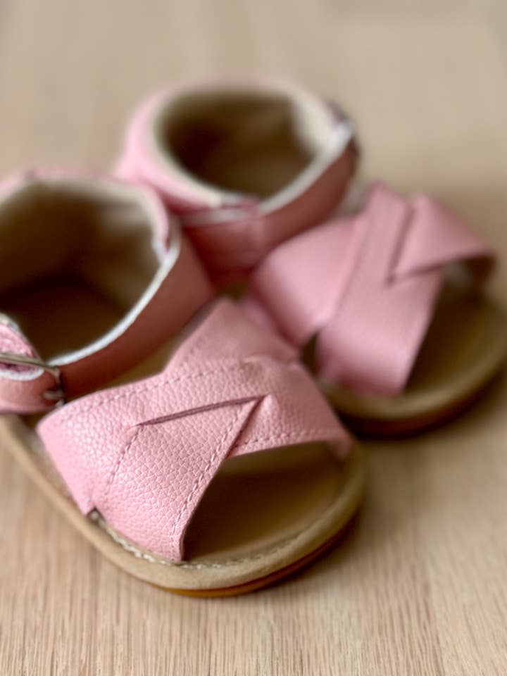 Baby Girls Pink Leather Sandals for wholesale by Brittany's