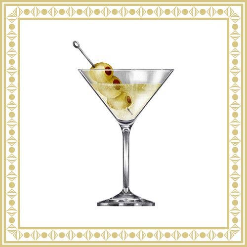 Maven Home - Wholesale Disposable Napkin - Linen-Feel Cocktail Napkins, Martini5