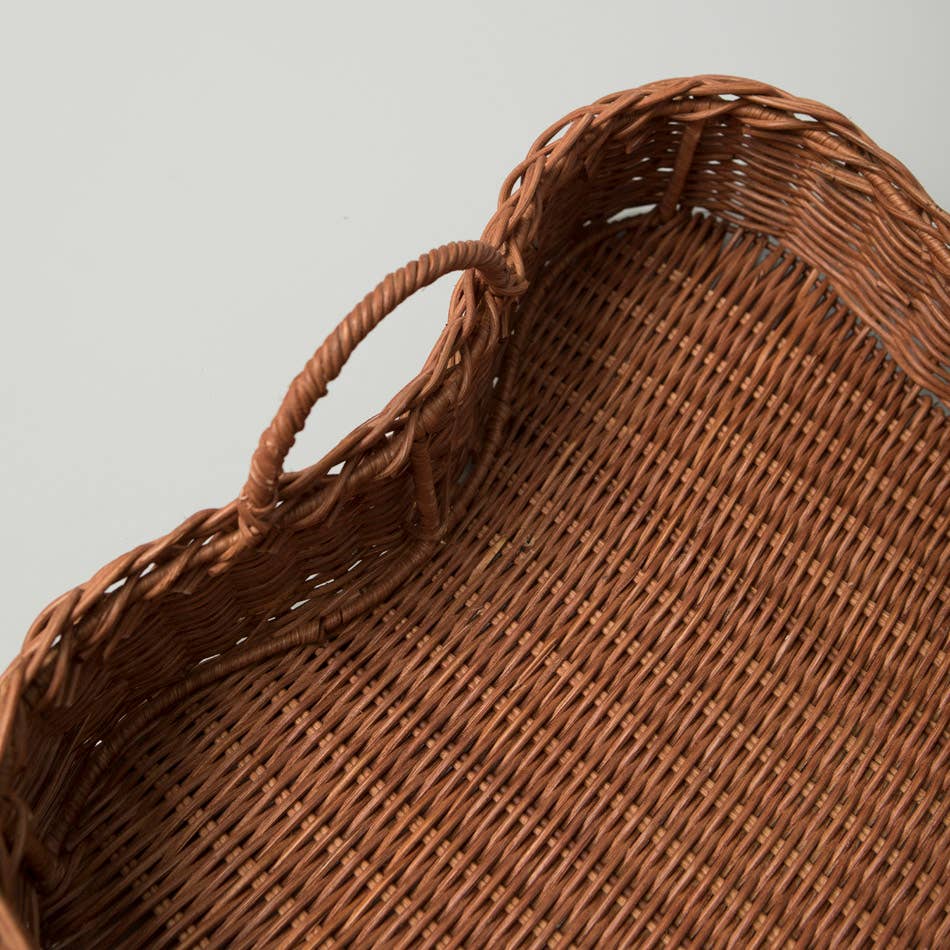 Mahe Homeware – wholesale Decorative tray – Rattan Scalloped Tray Vera Large3