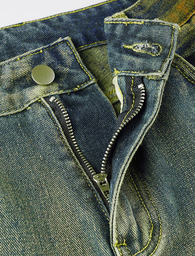 MULTI Pantalon cargo en denim à coupe ample en vente sur Faire4