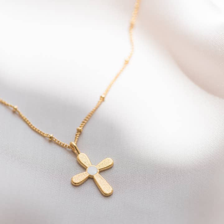 Bacci – Engroshandel Halskæde med vedhæng – Guld halskæde - Celeste - Ecru1