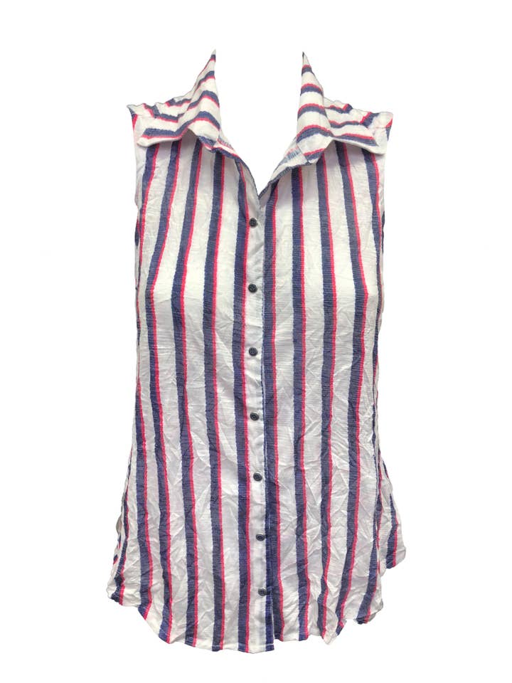 ÆRMELØS SKJORTE - PINK 8601 for engroshandel hos David Cline