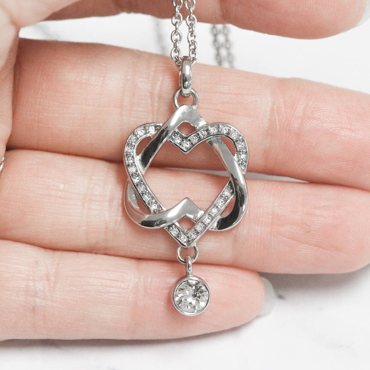 Controse - Vendita all'ingrosso Collana con ciondolo/pendaglio - Collana Love con cuore intrecciato6