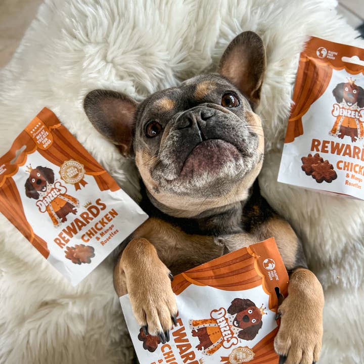 Denzel's - Healthy Dog Treats - Wholesale Pet Treats - Dog - Chicken & Mango Rosette Rewards 70g (Case of 10)4