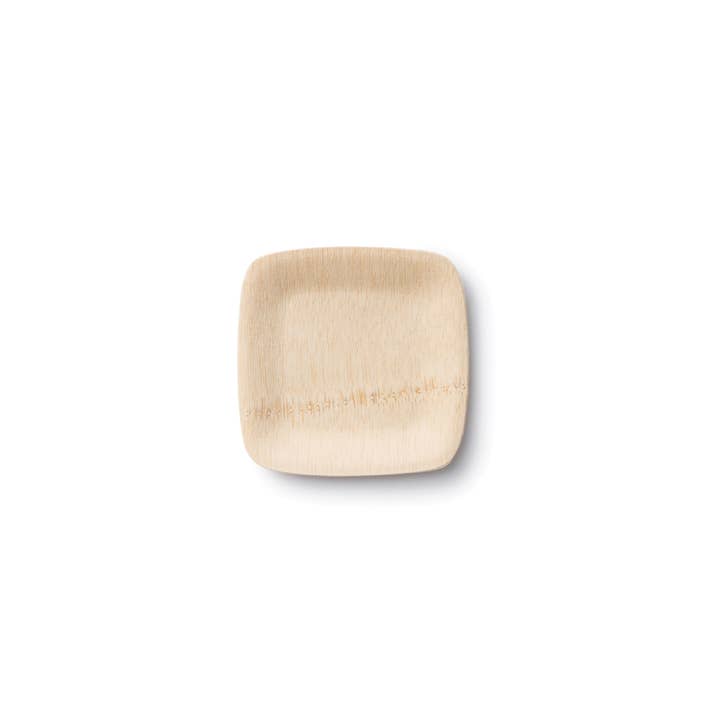 bambu® - Vendita all'ingrosso Piatti monouso - Piatti quadrati usa e getta in bambù, confezione sfusa da 100